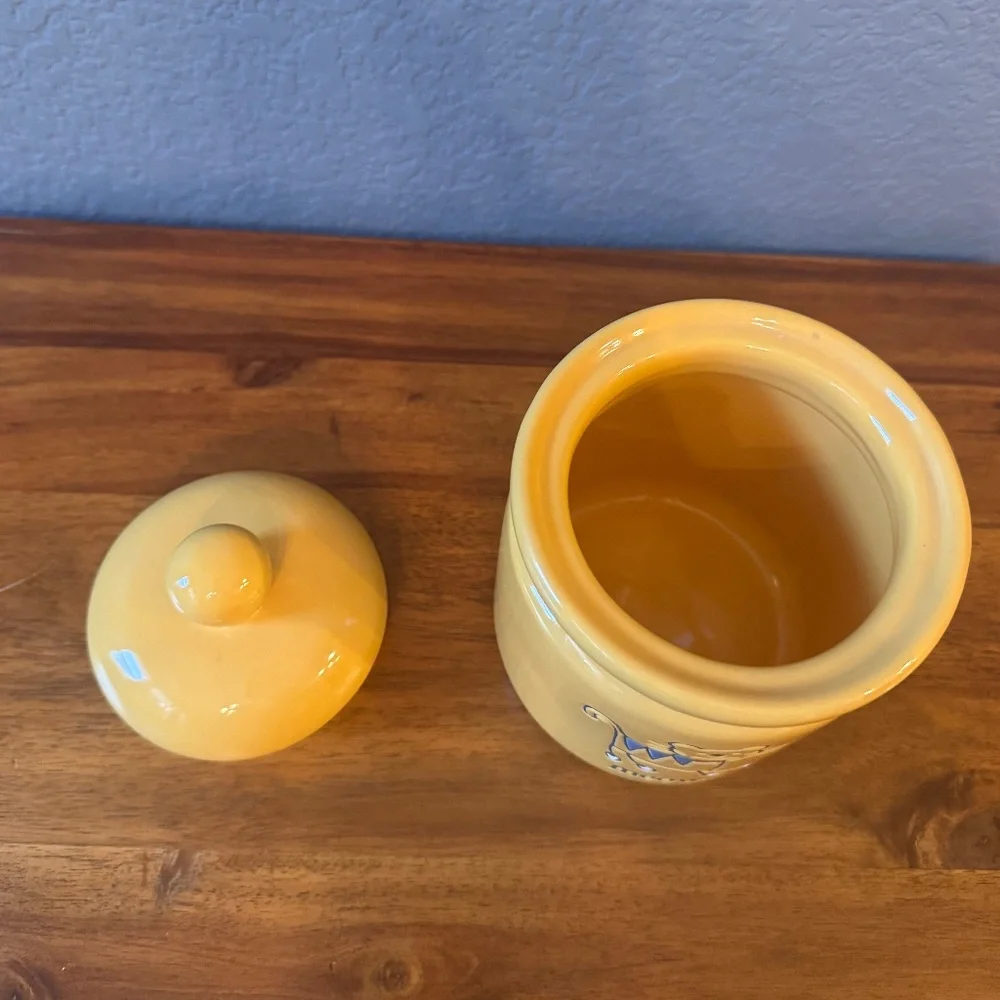 Yellow Cat Treat Canister